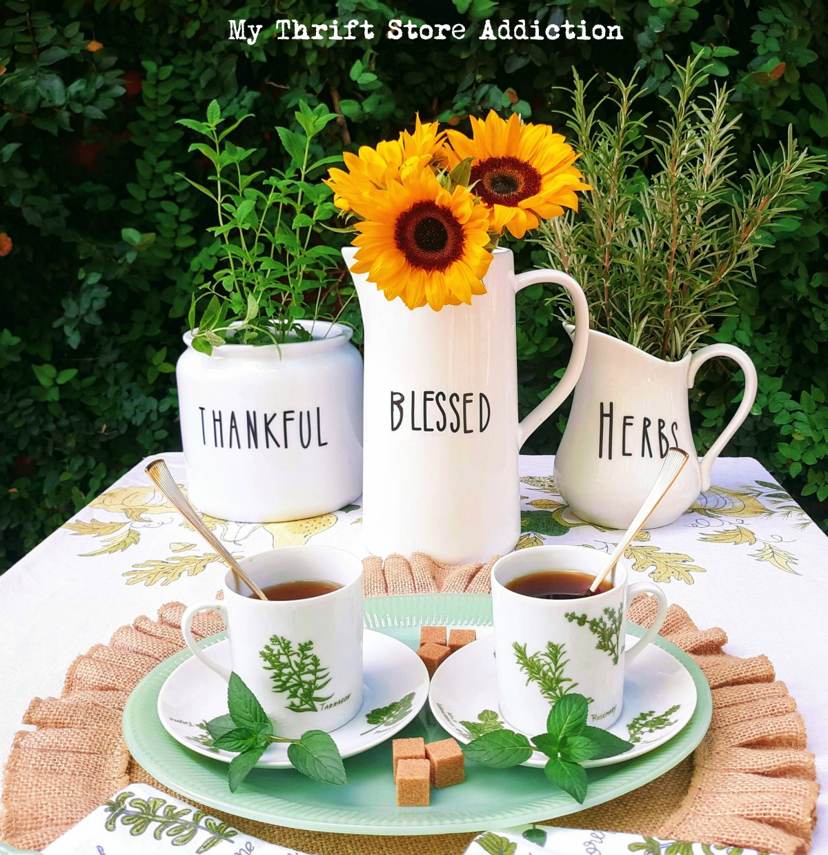 thrifty fall garden decor