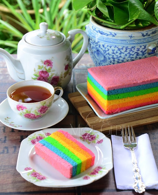 Resipi Kek Kukus Pelangi