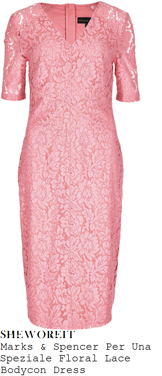 susanna-reid-marks-and-spencer-per-una-speziale-rose-pink-floral-lace-bodycon-pencil-dress