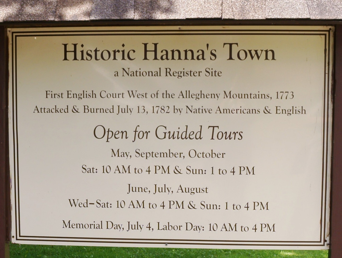 Angie's Genealogy Pursuits: Historic Hanna's Town