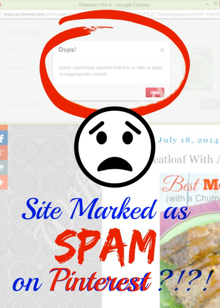 Site is Marked as SPAM on Pinterest