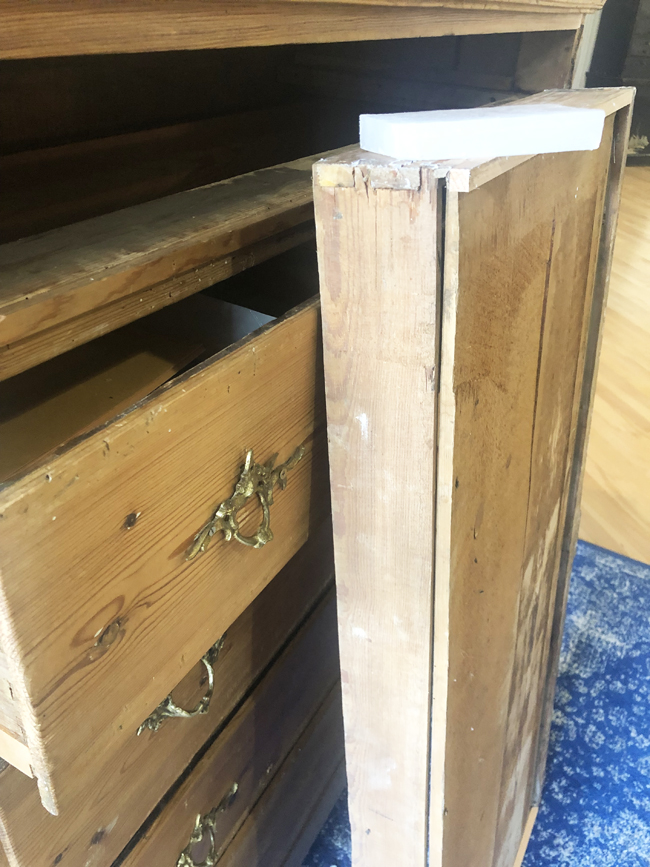 How to Make Old Wood Drawers Slide More Easily {A Five Minute Fix