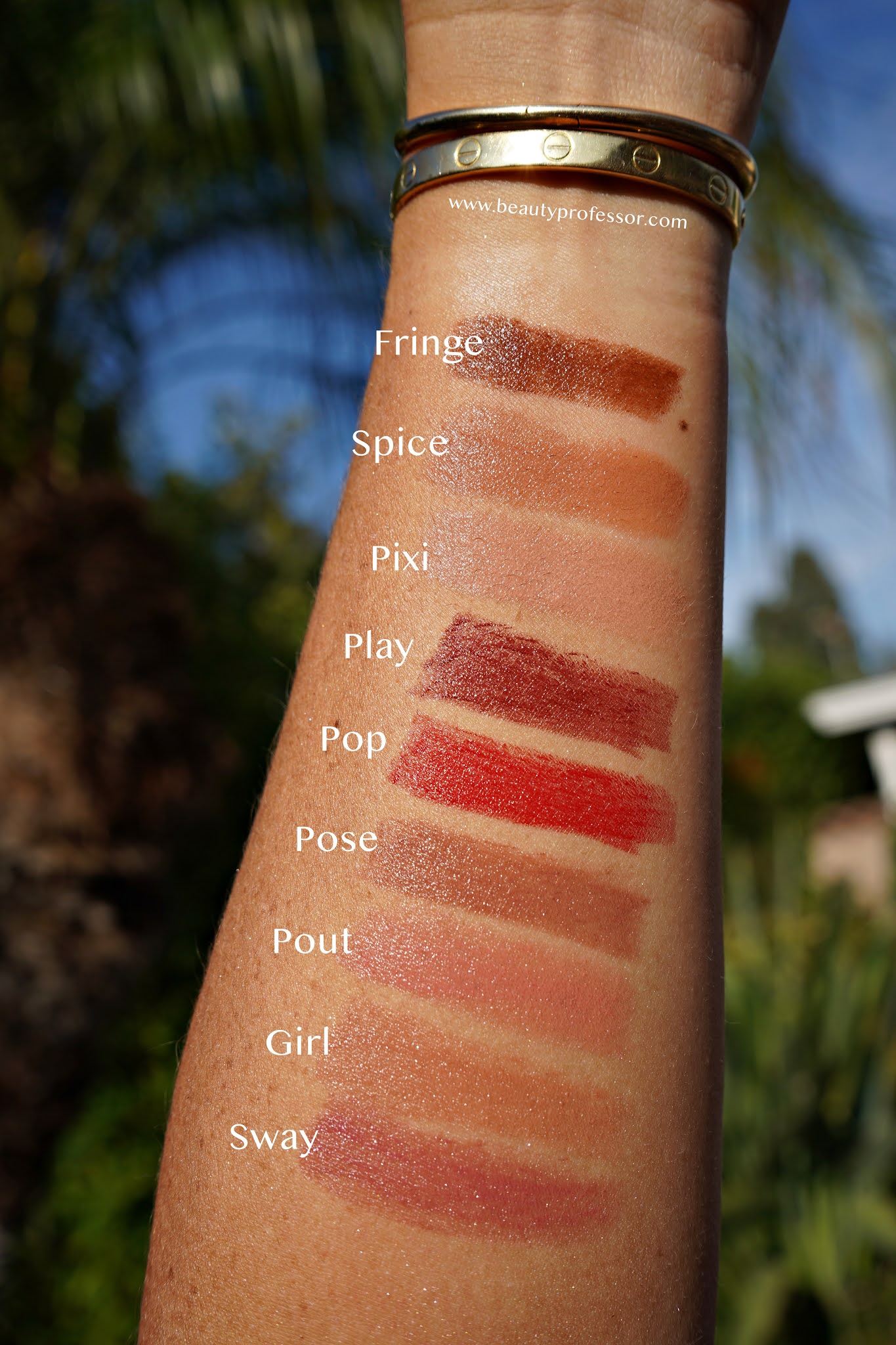 Victoria Beckham Posh Lipstick arm swatch