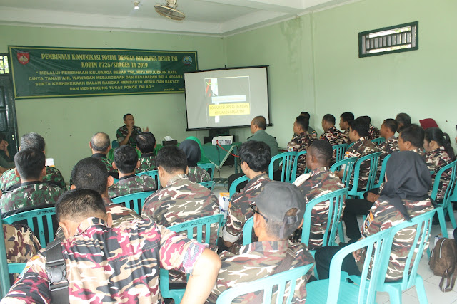 Eratkan Persaudaraan Keluarga Besar TNI, Kodim Sragen Gelar Silaturahmi Dan Komunikasi Sosial