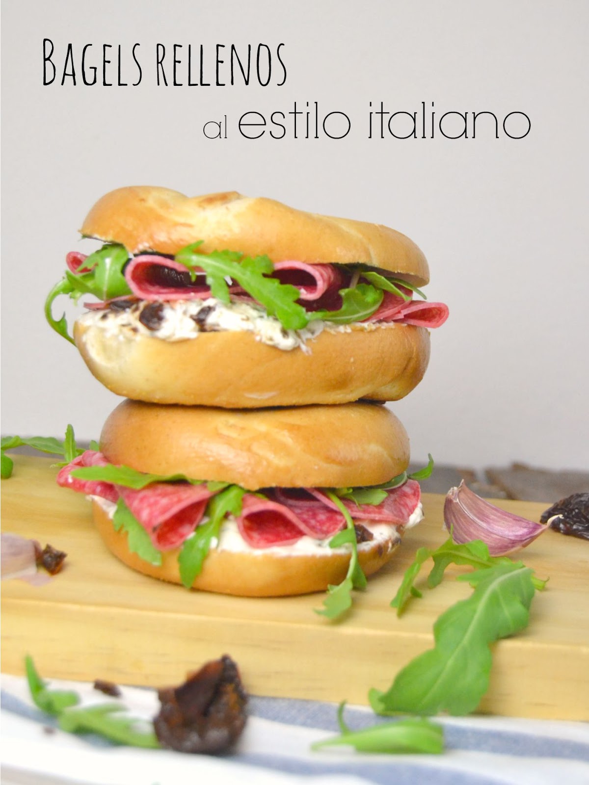 Bagels rellenos al estilo italiano Cuuking! Recetas de cocina