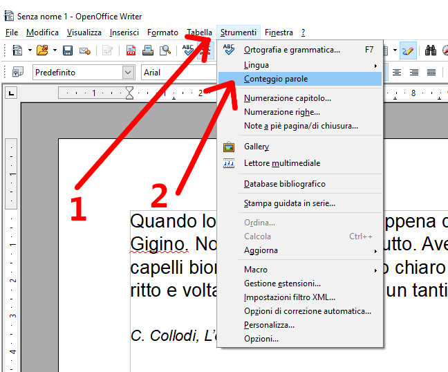 Dove Si Trova La Finestra Di Dialogo Conteggio Parole COME CONTARE LE BATTUTE IN WORD E OPENOFFICE WRITER VELOCEMENTE