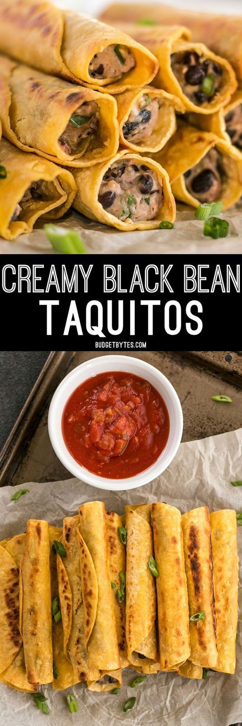 Creamy Black Bean Taquitos are an easy, tasty, and inexpensive appetizer for football parties or just for fun! Creamy Black Bean Taquitos are an easy, tasty, and inexpensive appetizer for football parties or just for fun!