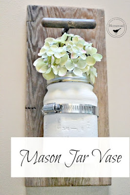 Farmhouse Style Hanging Mason Jar Vase