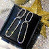 White crystal stone earrings