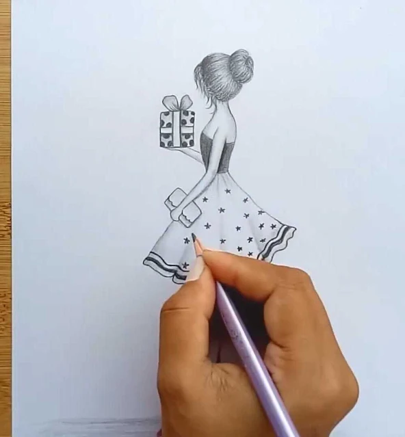 رسم فتاة بالرصاص رسم فتاة جميلة بالرصاص