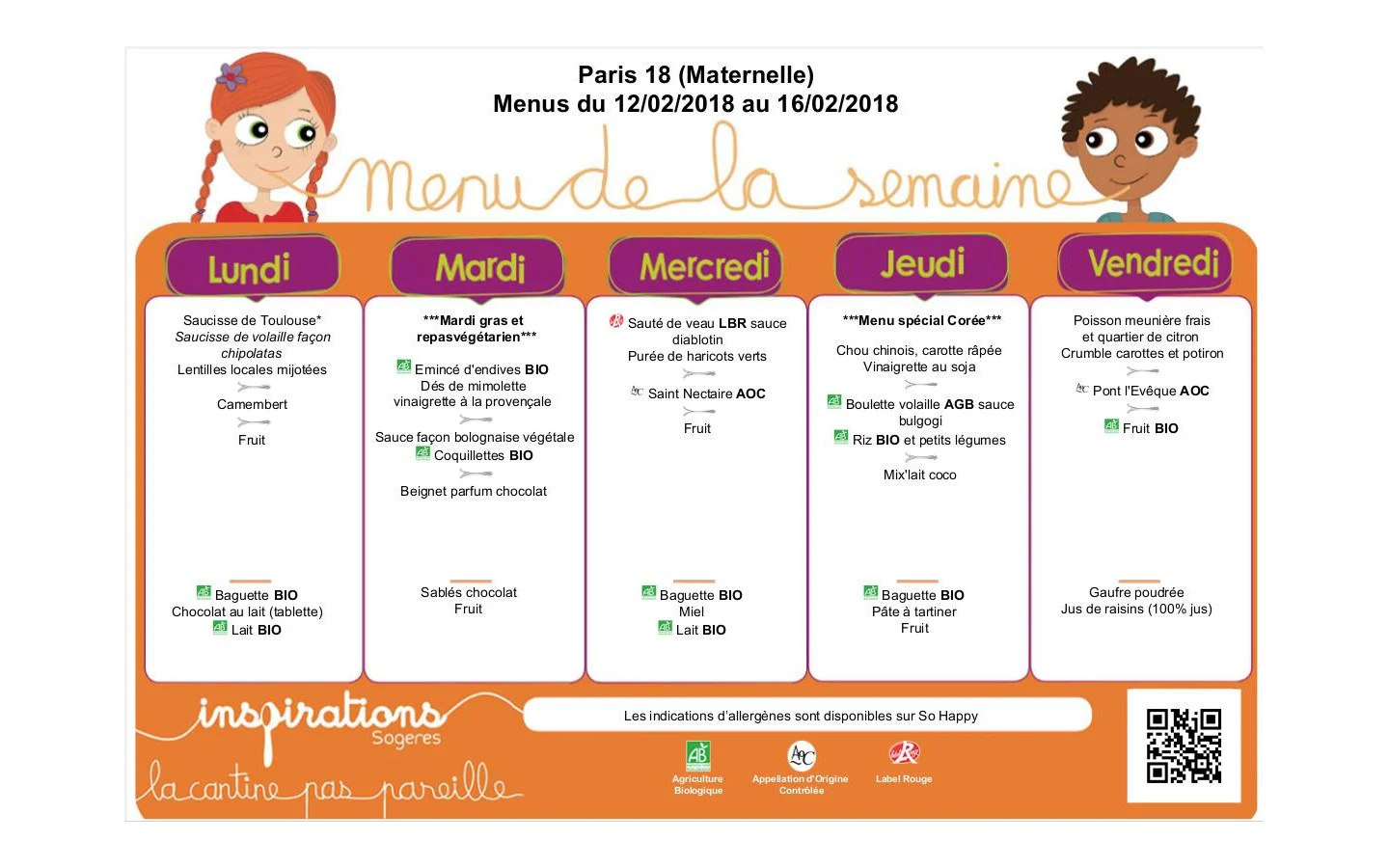 Menu Enfant DrBeckmann