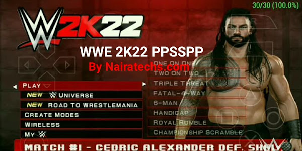DOWNLOAD WWE 2K22 PPSSPP ISO+SAVEDATA & TEXTURES