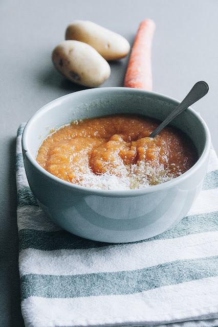 Vellutata di carote e patate, ricetta per lo svezzamento del bambino