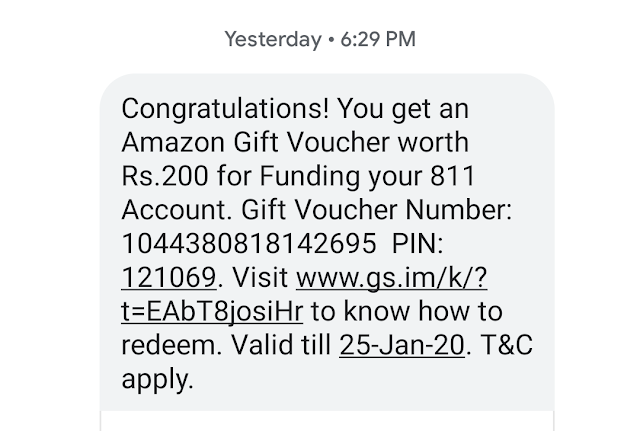 200 Rs free Amazon gift voucher