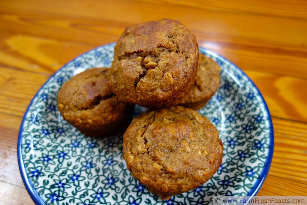 Farm Fresh Feasts Molasses Date Oatmeal Muffins (Monday Muffins)