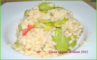 risotto con fave