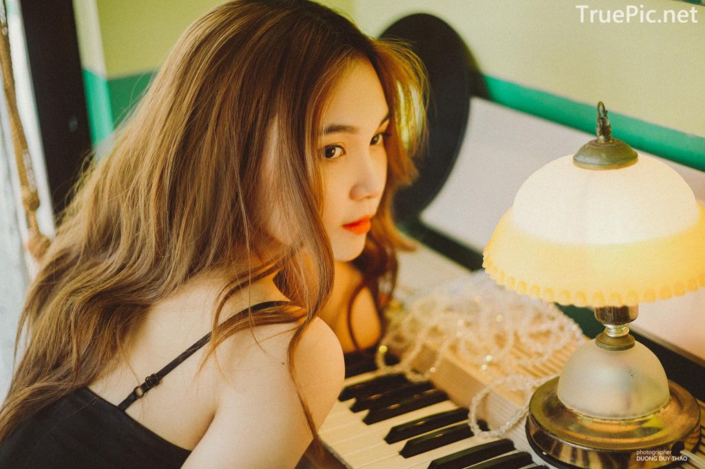 Vietnamese cute model - Nguyen Yen Nhi - One day practicing piano - Picture 31