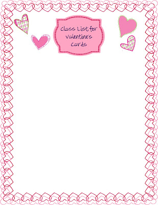 Valentine's Day Class List Freebie and More! | Fun in Room 4B