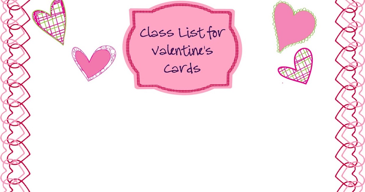 Fun in Room 4B: Valentine's Day Class List Freebie and More!