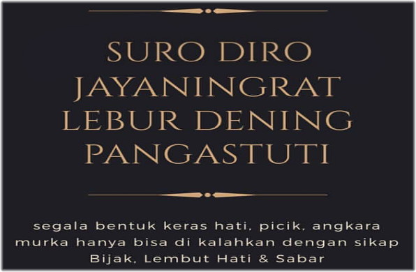35++ Apa arti suro diro jayaningrat lebur dening pangastuti info