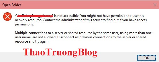 [FIX] Sửa lỗi "You might not have permission to use this network resource”