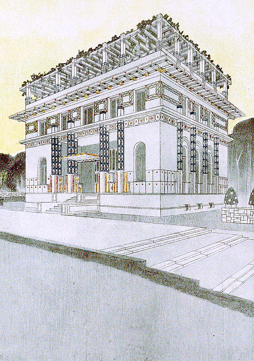 Otto Schonthal 1908 a 1908 building design by Otto Schonthal, secession style