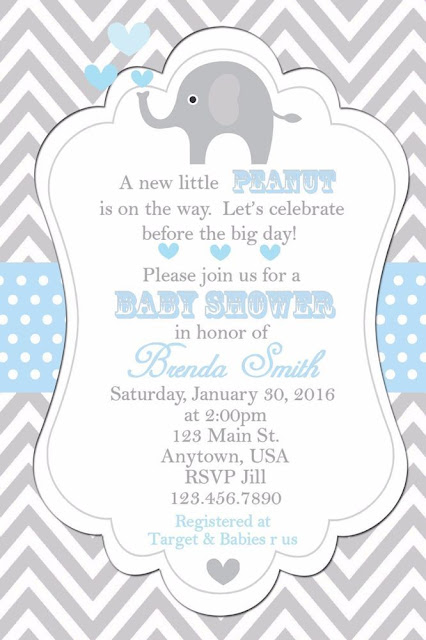 Elephant Baby Shower Invitation