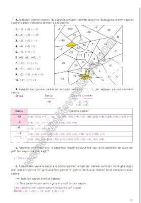7.Sınıf Matematik Dersi SEK Yayınları Öğrenci Çalışma Kitabı Cevapları