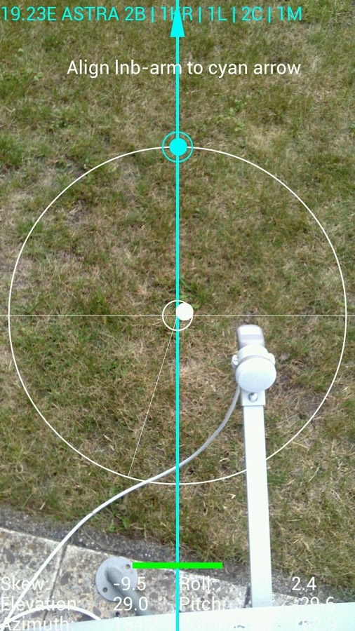 How to direct a satellite dish to any tv satellite using your phone