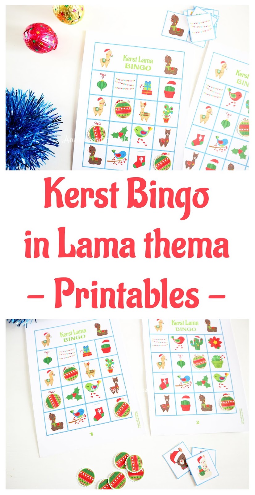Sui Excursie Trouw Blog over Feestelijke Traktaties, Printables, Sweet Tables en Taart!: Kerst  Bingo in Lama thema
