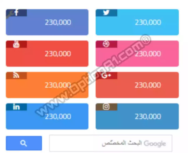 كود ايقونات عداد التواصل الاجتماعي html كيفية إضافة كود مواقع التواصل الاجتماعي html في سايد بار بلوجر