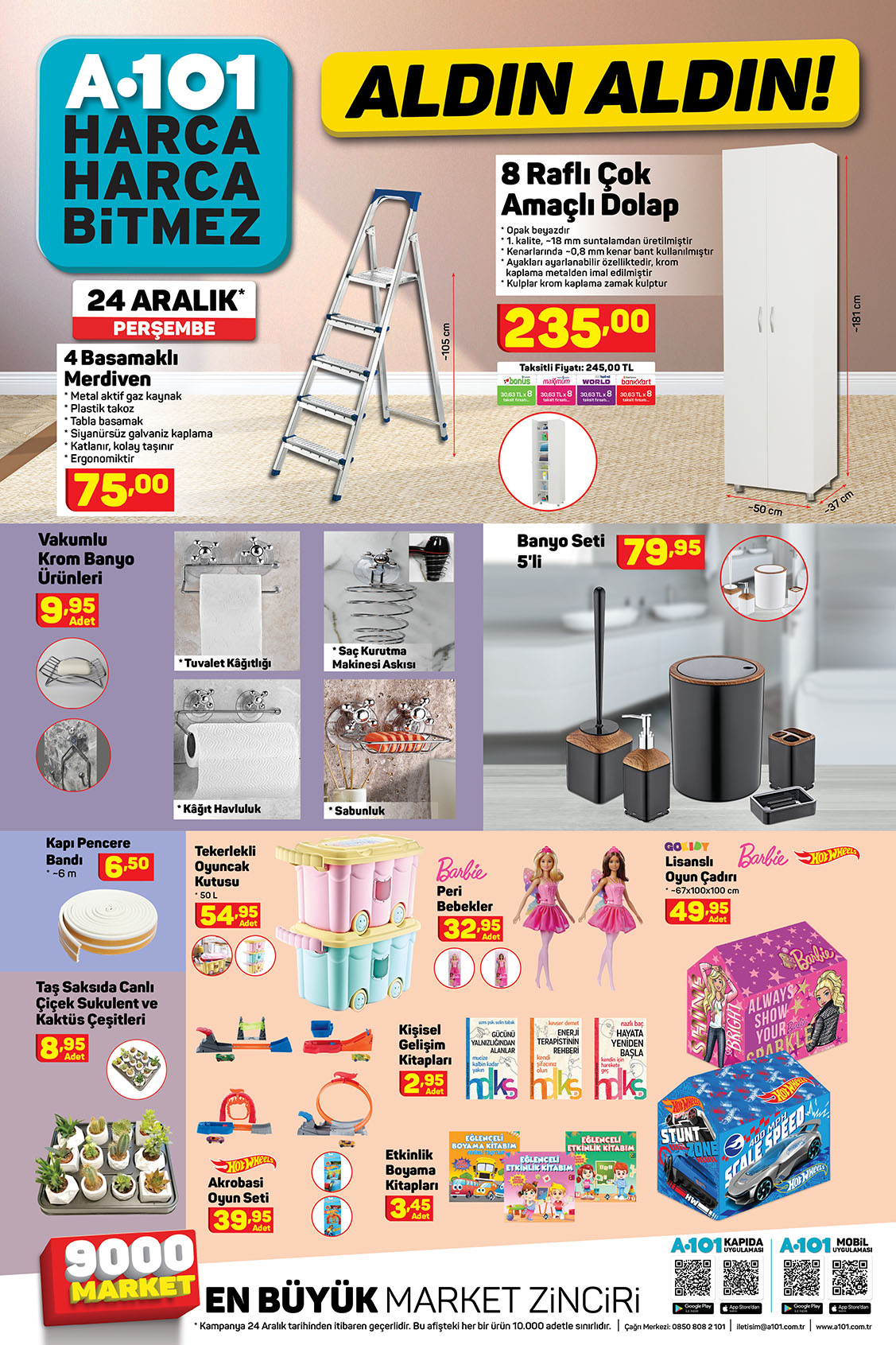 24 Aralık Perşembe 2020 A101 Kataloğu