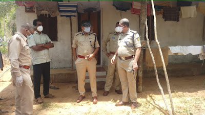 Mangaluru City Police Commissioner at Yelinje Police Commissioner at the Yelinje murder spot