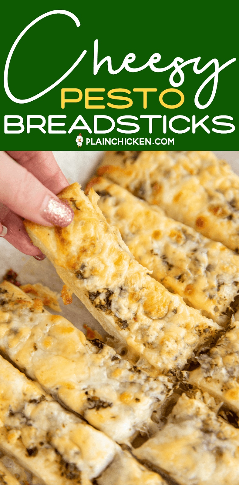 Cheesy Pesto Breadsticks Plain Chicken®