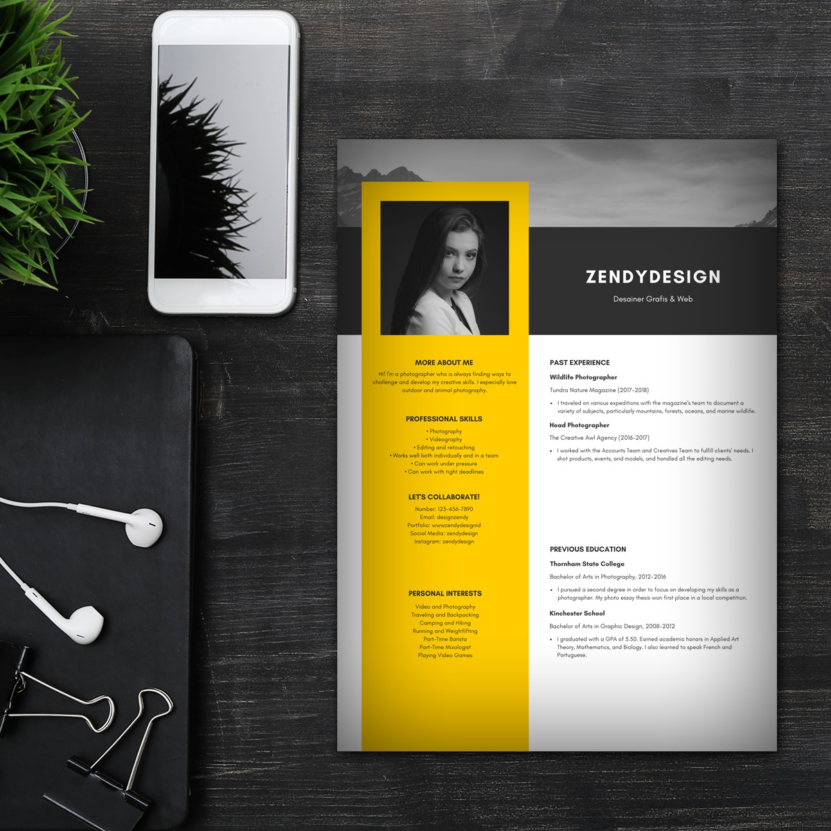 Curriculum Vitae Bikin Cv Custom Jasa Desain Cv 9 Zendy Design Desain Dulu Cocok Baru Bayar