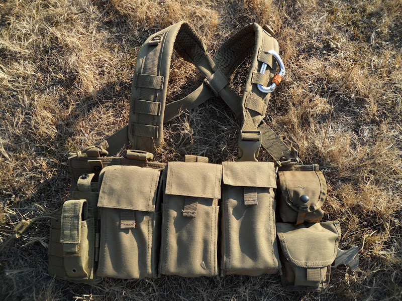 Four Bees U.S.M.C. Coyote Tan Grenade Pouch MOLLE, repurposed for