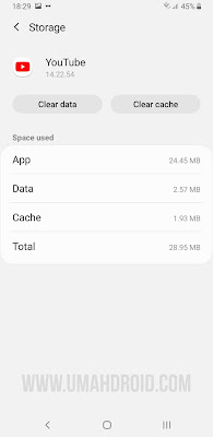 Cara Clear Data YouTube di HP Android