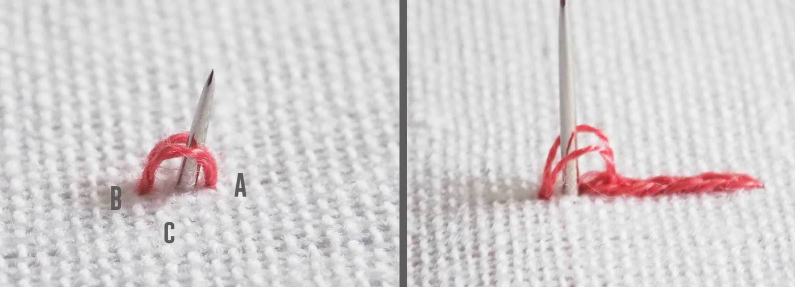 Hướng dẫn thêu mũi Split Stitch