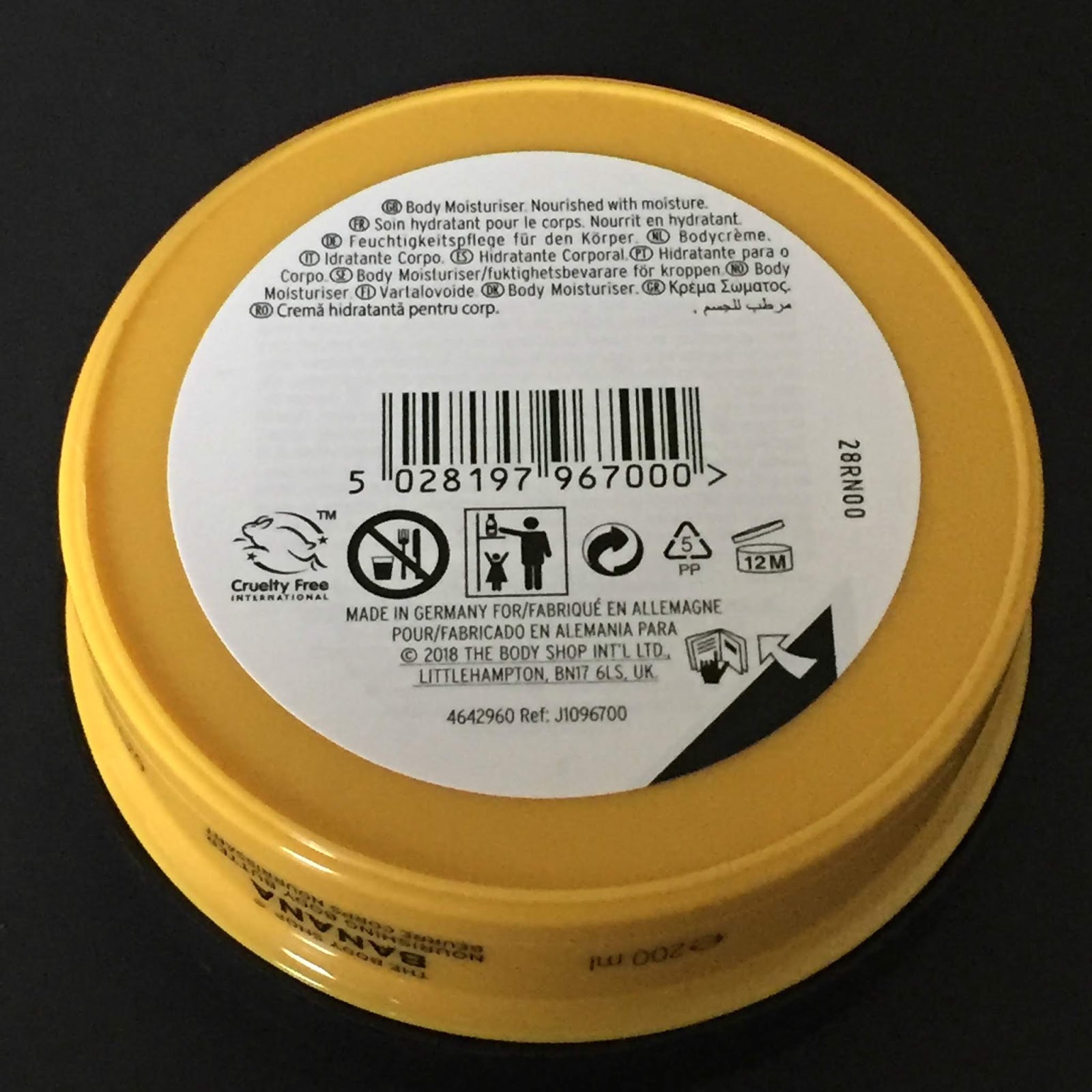 The Body Shop Banana Body Butter, Banana Body Yogurt and Banana Shower