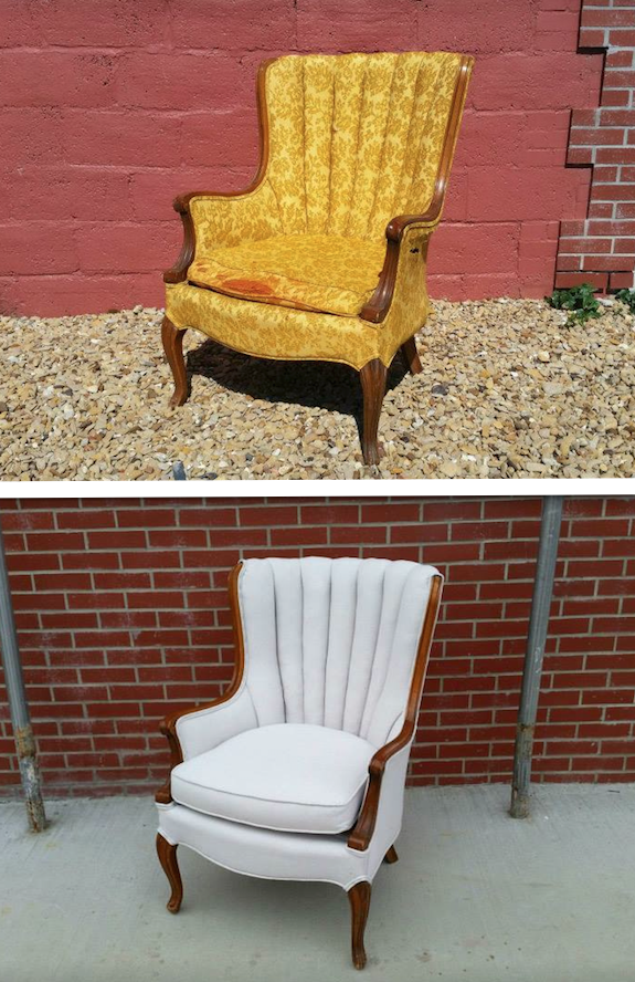 La Maison Boheme Reupholstered ChannelBack Chair