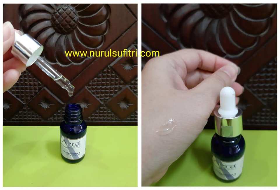 Review Skincare Aurabright Gluthatione & Vitamin C Serum Nurul Sufitri Travel Lifestyle Blog