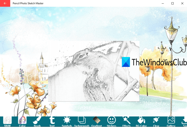 Windows 10 PC용 Photo to Sketch 소프트웨어
