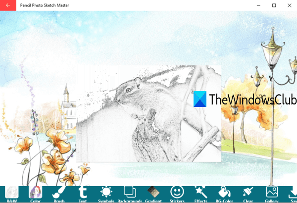 Phần mềm Photo to Sketch dành cho PC Windows 10