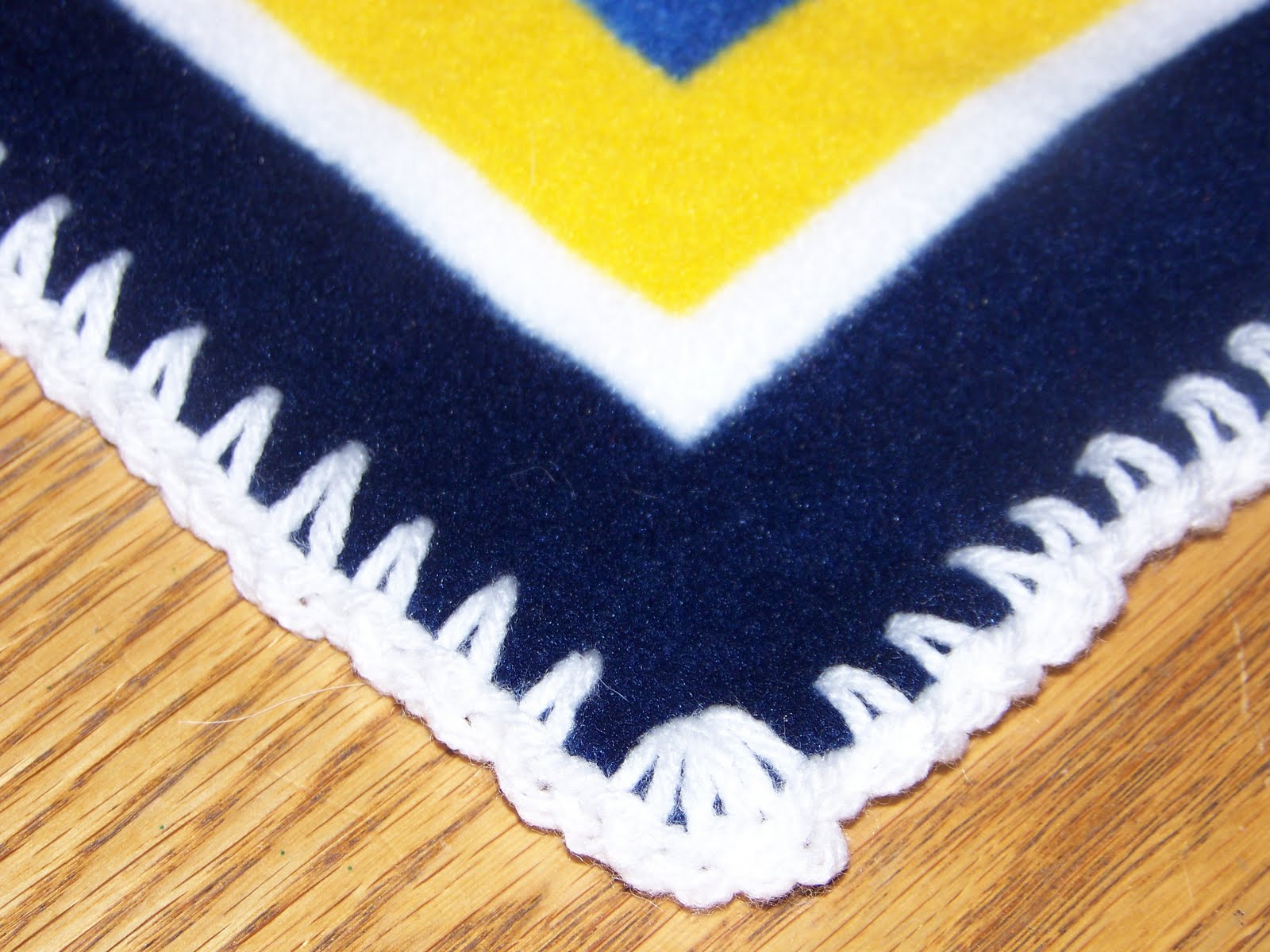 On Stefanie's Crafty Side Crochet Edge Fleece Blanket