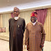 NEWS IN PICTURES: Buhari Visits Tinubu After Second Surgery