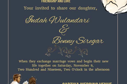 Wedding Invitation Contoh Surat Undangan Pernikahan Dalam Bahasa Inggris