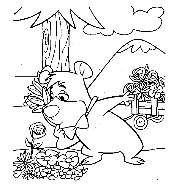 yogi and bobo bear coloring pages - photo #21