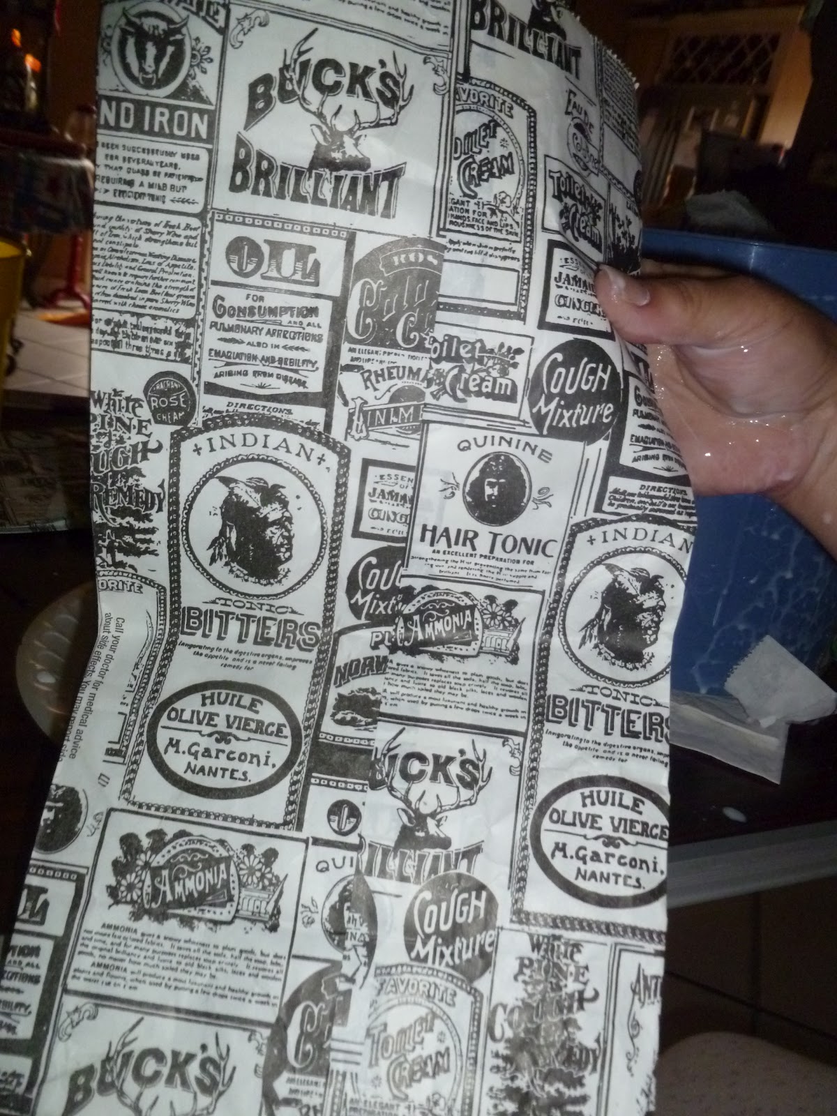 Crafts Crazy Decoupage trash can...