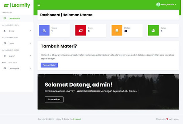 Source Code Website Edukasi ELearning Learnify