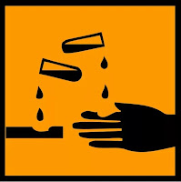 corrosive hazard symbol